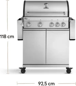 Burnhard Gas BBQ Big FRED Deluxe - 4 Branders - Incl. Keramische Infraroodbrander & Afdekhoes - Deluxe -Home Keuken Winkel 1063x1200 3