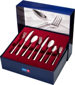 Sola Bestekset Luxor - Modern - 8 Persoons - 70 Delig - Zilverwit Edelstaal 18/10 - RVS - Zilver -Home Keuken Winkel 1068x1200 1