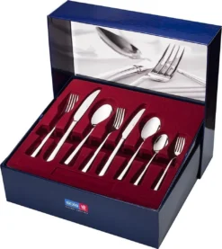Sola Bestekset Luxor - Modern - 12 Persoons - 100 Delig - Zilverwit Edelstaal 18/10 - RVS - Zilver -Home Keuken Winkel 1070x1200 2