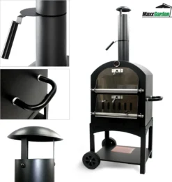 MaxxGarden Pizza Oven Buiten - Houtskool – Incl. Pizzasteen - 45x65x158cm -Home Keuken Winkel 1137x1200 4