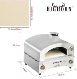 Bighorn Outdoor Edelstaal Gas Pizza Oven - Draagbare Gas Barbecue - Edelstaal -Model SRGG20001 -Home Keuken Winkel 1169x1200 3