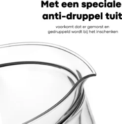 Vatten® Premium Glazen Theepot - 700ml - Dubbelwandig - Anti-drup - Transparant -Home Keuken Winkel 1181x1200