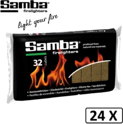Samba Aanmaakblokjes Bruin á 24 X 32 Stuks - Omdoos Is 768 Aanmaakblokjes -Home Keuken Winkel 1191x1200 4