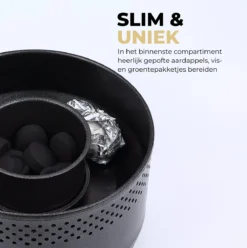 Ozocozy BBQ-ONE Houtskool Tafelbarbecue - Ø30 Cm- Zwart - Incl. Draagtas, Siliconen Bakkwast En RVS-Barbecuetang -Home Keuken Winkel 1197x1200 10