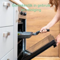 Coninx Grillpan 28CM - Steakpan - Afneembare Handgreep - PFAS-vrij - Grijs -Home Keuken Winkel 1199x1200 1