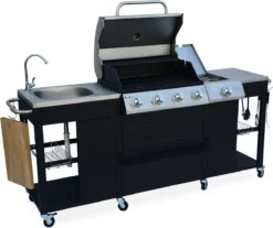 Alice's Garden Gas BBQ D'Artagnan - Zwart - 5 Branders - Buitenkeuken -Home Keuken Winkel 1200x1005 2