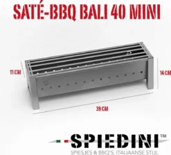 Spiedini Saté-bbq Bali 40 Mini - Kleine, Smalle Houtskoolbarbecue Met Horizontaal Rooster Voor Sate Of Andere Spiesjes - 40 Cm Lang, 11 Cm Breed, 14 Cm Hoog - Ideaal Voor Tuin- Of Open Haard, Of Balkon - Materiaal: Gealuminiseerd Ijzer 15 Spiedini Saté-bbq Bali 40 Mini - Kleine, Smalle Houtskoolbarbecue Met Horizontaal Rooster Voor Sate Of Andere Spiesjes - 40 Cm Lang, 11 Cm Breed, 14 Cm Hoog - Ideaal Voor Tuin- Of Open Haard, Of Balkon - Materiaal: Gealuminiseerd Ijzer -Home Keuken Winkel 1200x1086 1