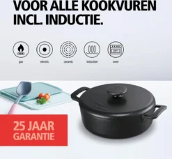 BRABANTIA THE DUTCH Gietijzeren Braadpan - Ø 28cm - MAT Zwart - Inductie -Home Keuken Winkel 1200x1107
