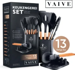 VAIVE Kookgerei Set 13-delig Met Houder - Keukengerei Set - Garde - Spatel Silicone -Home Keuken Winkel 1200x1113 6