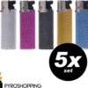 Pyroshopping Diamond Lighters – Set Van 5 Stuks – Navulbare Stormaanstekers - Windproof Gasaanstekers