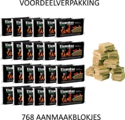 Samba Aanmaakblokjes Bruin á 24 X 32 Stuks - Omdoos Is 768 Aanmaakblokjes -Home Keuken Winkel 1200x1148 3