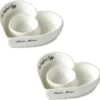 Riviera Maison Eierdop Set Van 2 - The Perfect Heart Egg Cup - Porselein