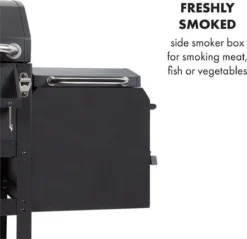 Klarstein Kingsville Double Barbecue - Houtskool- En Gasbarbecue - Smoker BBQ - Inclusief Deksels En Thermometer - Met 2 Roosters - Zwart -Home Keuken Winkel 1200x1161 3