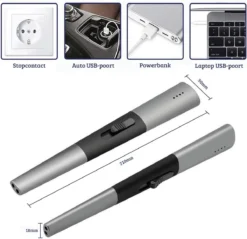 Allkinds Lange Elektrische Plasma Aansteker - USB Oplaadbaar - Vlamloze Elektrische Aansteker Voor Keuken, Kaars, BBQ Of Openhaard - Zwart - In- En Outdoor - Chique Design -Home Keuken Winkel 1200x1162 2