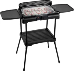 Princess 112250 Elektrische BBQ Met Zijplanken - BBQ - 40x25cm - Met En Zonder Statief Te Gebruiken - Met Zijplankjes - Ook Te Gebruiken Als Tafelgrill - 2200W -Home Keuken Winkel 1200x1163 4