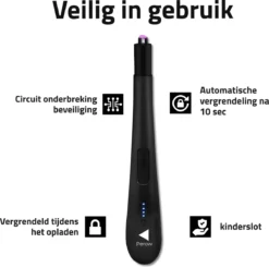 Oplaadbare Lange Elektrische Aansteker - Zwart - Duurzame Plasma Aansteker - Inclusief Cadeauverpakking - BBQ - Kaarsen -Home Keuken Winkel 1200x1190 6