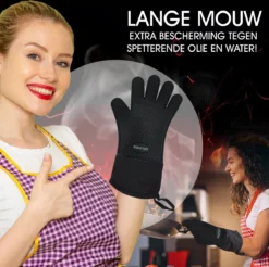 Sense Of Taste Ovenwanten - 2 Stuks - Ovenhandschoenen - Hittebestendig - 230°C - Siliconen - Zwart - Koken - Extra Lang -Home Keuken Winkel 1200x1196 1