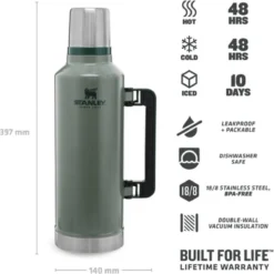 Stanley The Legendary Classic Bottle 1,40L - Thermosfles - Hammertone Green -Home Keuken Winkel 1200x1198 33