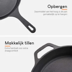 Ocina Gietijzeren Pan – ø30,5cm - Skillet - Koekenpan – Hapjespan – Koekenpan Inductie – Koekenpannenset - Gietijzeren Pan Bbq - Gietijzer -Home Keuken Winkel 1200x1200 10
