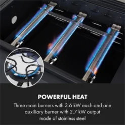 Klarstein Kingsville Double Barbecue - Houtskool- En Gasbarbecue - Smoker BBQ - Inclusief Deksels En Thermometer - Met 2 Roosters - Zwart -Home Keuken Winkel 1200x1200 1006