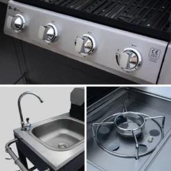 Alice's Garden Gas BBQ D'Artagnan - Zwart - 5 Branders - Buitenkeuken -Home Keuken Winkel 1200x1200 1008