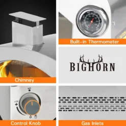 Bighorn Outdoor Edelstaal Gas Pizza Oven - Draagbare Gas Barbecue - Edelstaal -Model SRGG20001 -Home Keuken Winkel 1200x1200 1034