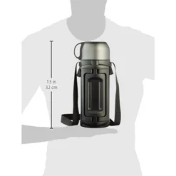 Lock&Lock Thermoskan - Isoleerkan - Thee En Koffie - Lekvrij - 1,5 Liter - RVS - Inklapbaar Handvat - Zwart -Home Keuken Winkel 1200x1200 1099
