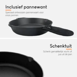 Ocina Gietijzeren Pan – ø30,5cm - Skillet - Koekenpan – Hapjespan – Koekenpan Inductie – Koekenpannenset - Gietijzeren Pan Bbq - Gietijzer -Home Keuken Winkel 1200x1200 11