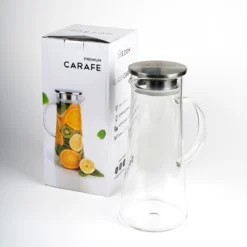 MÊZON® Schenkkan - Glazen Waterkan - Waterkaraf Voor Fruitwater - Multifunctionele Decanteer Karaf - Kan Met Deksel - 1.5L Capaciteit -Home Keuken Winkel 1200x1200 1131