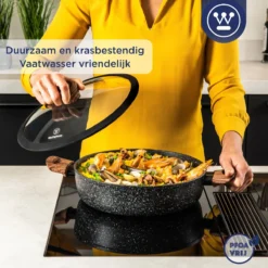 Westinghouse Hapjespan Inductie - Ø 32 Cm - Zwart Marmer - Speciale Editie - Met Deksel -Home Keuken Winkel 1200x1200 228