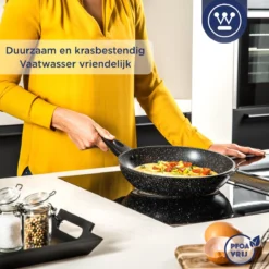 Westinghouse Koekenpan Inductie - Ø 24 Cm - Zwart Marmer - Geschikt Voor Alle Warmtebronnen -Home Keuken Winkel 1200x1200 318