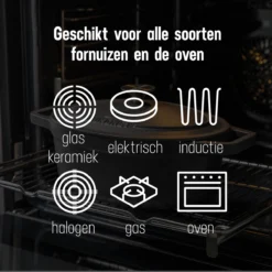 Gietijzeren Braadpan - Sudderpan Zwart Van Daumonet - Ovaal - Ø 29 Cm - 3 Liter - 100% PFAS & PFOA Vrij - Emaille - Geschikt Voor Alle Warmtebronnen - Elektrisch - Gas - Halogeen - Inductie - Keramisch - Vaatwasserbestendig -Home Keuken Winkel 1200x1200 349