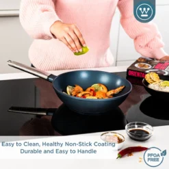 Westinghouse Performance Series - Wokpan Inductie - 28cm Luxe Wok Met Deksel - Blauw - Geschikt Voor Alle Warmtebronnen -Home Keuken Winkel 1200x1200 481