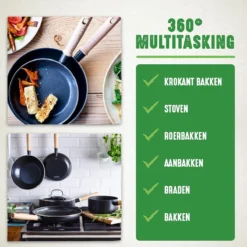 GreenChef Vintage Wokpan 28cm/3.7L - Zwart - Inductie - PFAS-vrij -Home Keuken Winkel 1200x1200 5