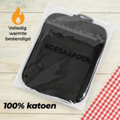Roegaarden Pannenlappen - Pannenlap - 2 Stuks - Met Insteekvakken - Zwart -Home Keuken Winkel 1200x1200 535