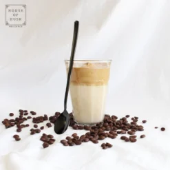 House Of Husk Latte Macchiato Lepels Set - Lange Theelepels - Koffielepels - Longdrinklepels - Sorbetlepels - Barlepel - RVS - 6 Stuks - 20CM - Zwart -Home Keuken Winkel 1200x1200 537