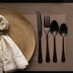 OEC Kitchen Bestekset 36-delig - Zwart - 6 Persoons - Steakmessen - Messen - Vorken - Lepels - RVS -Home Keuken Winkel 1200x1200 549