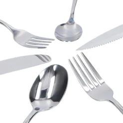 Deleca 12 Persoons Bestekset (72-delig) - Lepels, Messen, Vorken & Steakmessen - Vaatwasserbestendig - Zilver / RVS -Home Keuken Winkel 1200x1200 556