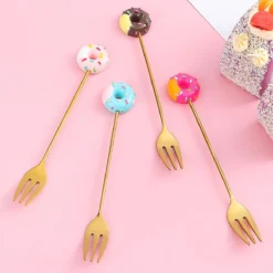 Gebaksvorkjes Donut Set Van 4 Taartvorkjes - Goud -Home Keuken Winkel 1200x1200 570