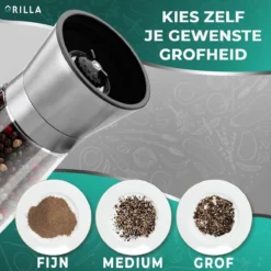 Peper En Zoutmolen Set - RVS Zout En Peperstel - Zoutvaatje En Pepermolen - 2 In 1 -Home Keuken Winkel 1200x1200 634