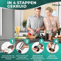 Peper En Zoutmolen Set - RVS Zout En Peperstel - Zoutvaatje En Pepermolen - 2 In 1 -Home Keuken Winkel 1200x1200 637