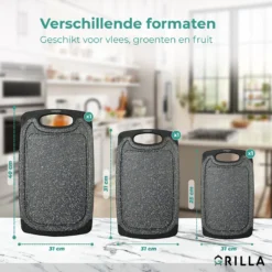 Grilla Snijplankenset - 3 Stuks - Marmer Look - Snijplank Set Kunststof -Home Keuken Winkel 1200x1200 642