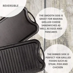 Nuovva Dubbelzijdig Gietijzeren Grillplaat - 50cm X 26cm -Home Keuken Winkel 1200x1200 66