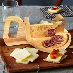 MikaMax Worst Guillotine - Worstsnijder - Worst Snijplank - Sausage Guillotine - Makkelijk Schoon Te Maken - RVS Mes - Bamboe - 30 X 19cm -Home Keuken Winkel 1200x1200 662