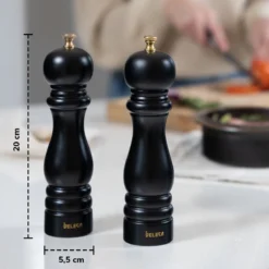 Deleca Luxe Peper En Zoutmolen Set - Met Geschenkdoos - Zout / Pepermolen - Rubberhout - Zwart & Goud -Home Keuken Winkel 1200x1200 687