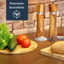 UNBOX Peper En Zoutmolen Set - Pepermolen - Zoutmolen - BBQ Accesoires - Acacia Hout - RVS -Home Keuken Winkel 1200x1200 712