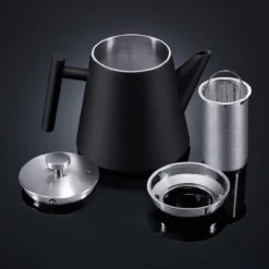 Silberthal - Theepot Met Filter - 1 L - RVS Dubbelwandig - Zwart - Cadeau -Home Keuken Winkel 1200x1200 716