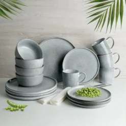 Excellent Serviesset - Servies - 16 Stuks - Aardewerk - Grijs -Home Keuken Winkel 1200x1200 789