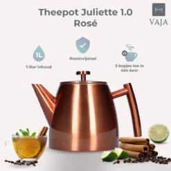 Vaja® Theepot Juliette Rosé Dubbelwandig -Home Keuken Winkel 1200x1200 834