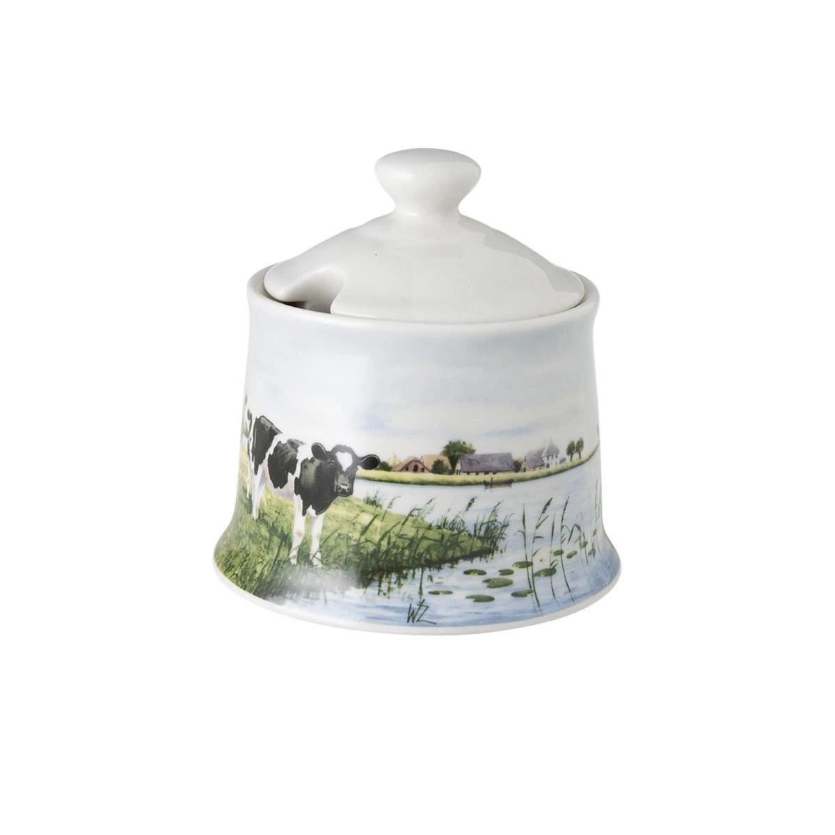 Wiebe Van Der Zee Suikerpot "Koe In Waterland" 4 Wiebe Van Der Zee Suikerpot "Koe In Waterland" - Afbeelding 4